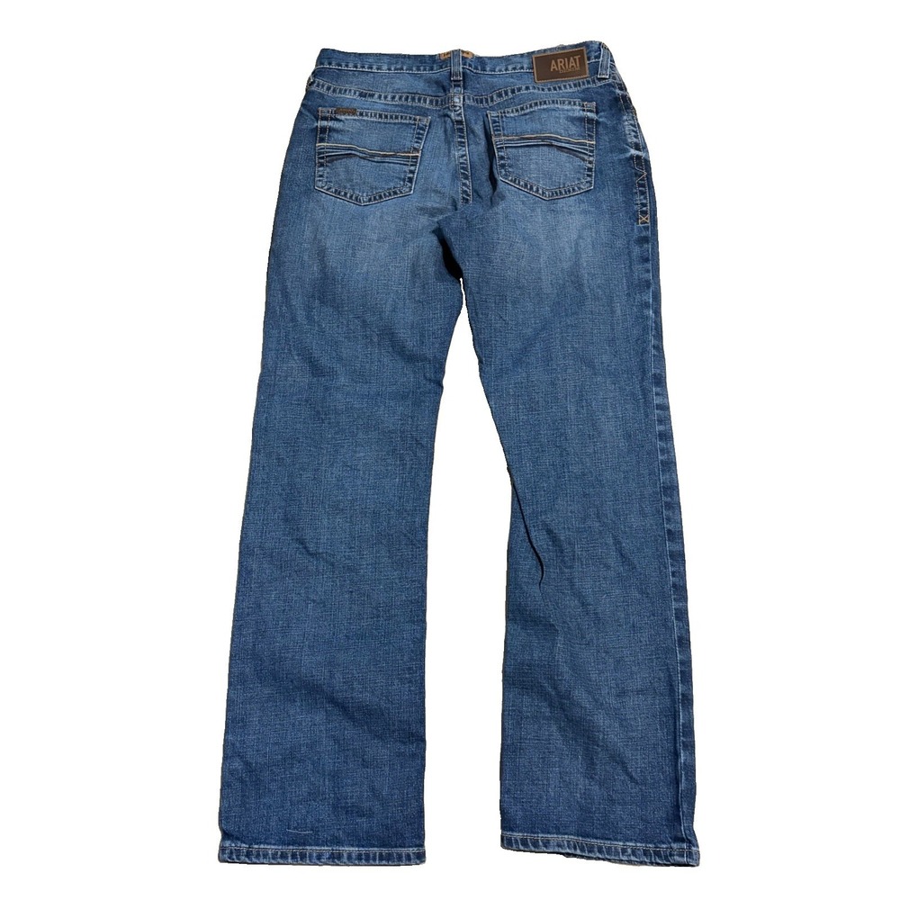 NWOT Ariat Mens 34x34 M4 Relaxed Bootcut Jeans Western Denim Cowboy Medium Wash - Picture 3 of 4